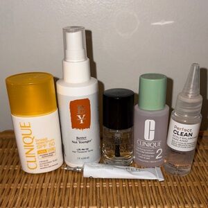 Travel Size Cosmetics Lot- Clinique, REN, NatureLab, Adesse New York